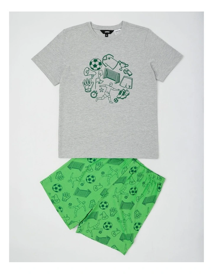 Soccer Jersey Pyjamas in Grey Marle image 1
