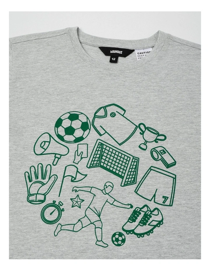 Soccer Jersey Pyjamas in Grey Marle image 2