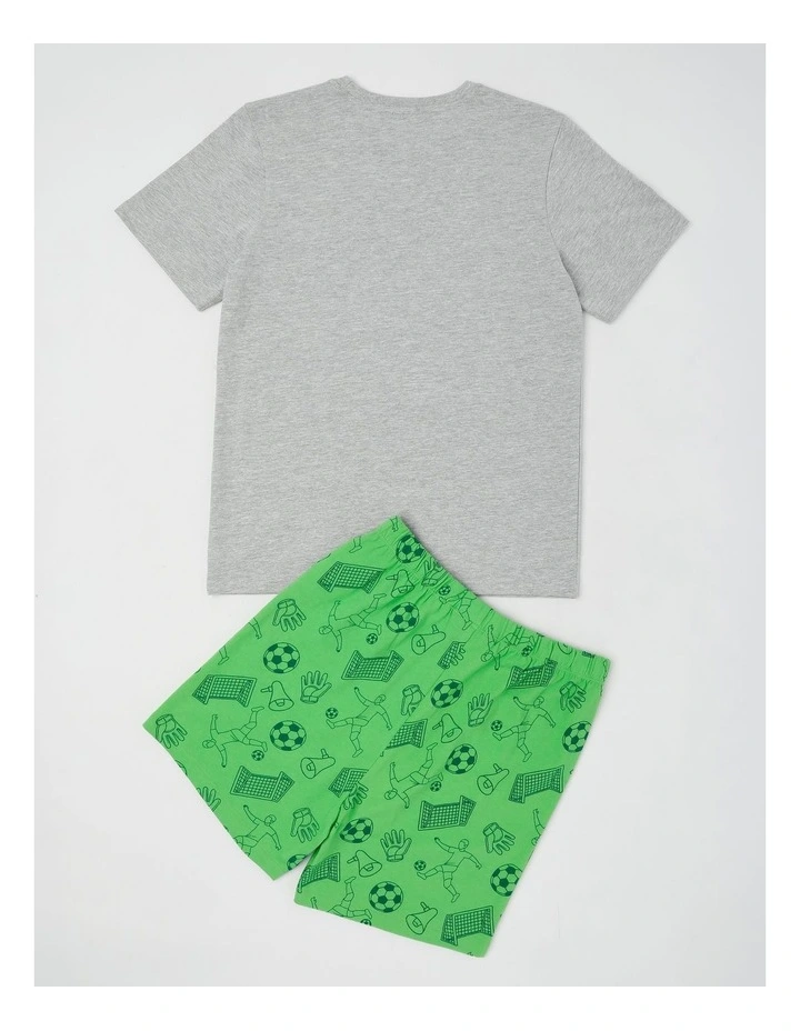 Soccer Jersey Pyjamas in Grey Marle image 3