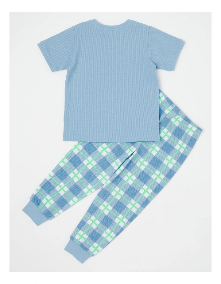Space Short Sleeve T-Shirt & Pants Pyjamas in Arctic Blue image 3
