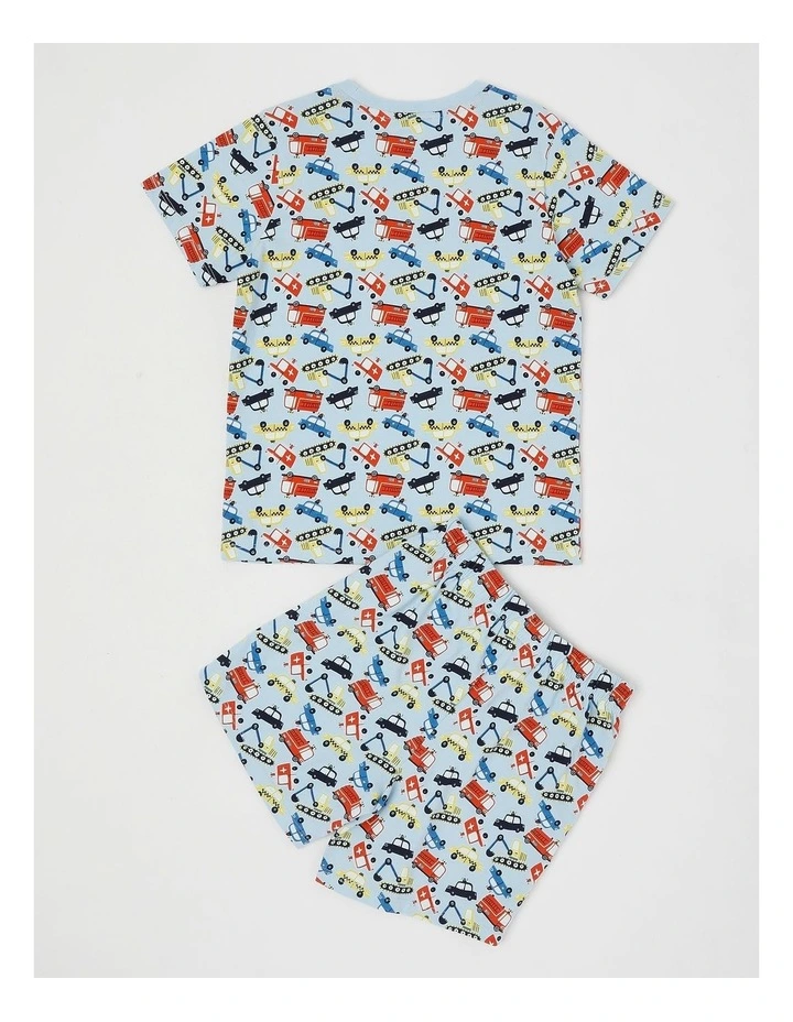Digger Jersey Pyjamas in Pale Blue image 3