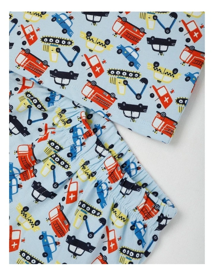 Digger Jersey Pyjamas in Pale Blue image 4