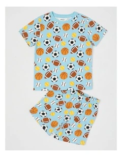 Sport Jersey Pyjamas in Sky Blue