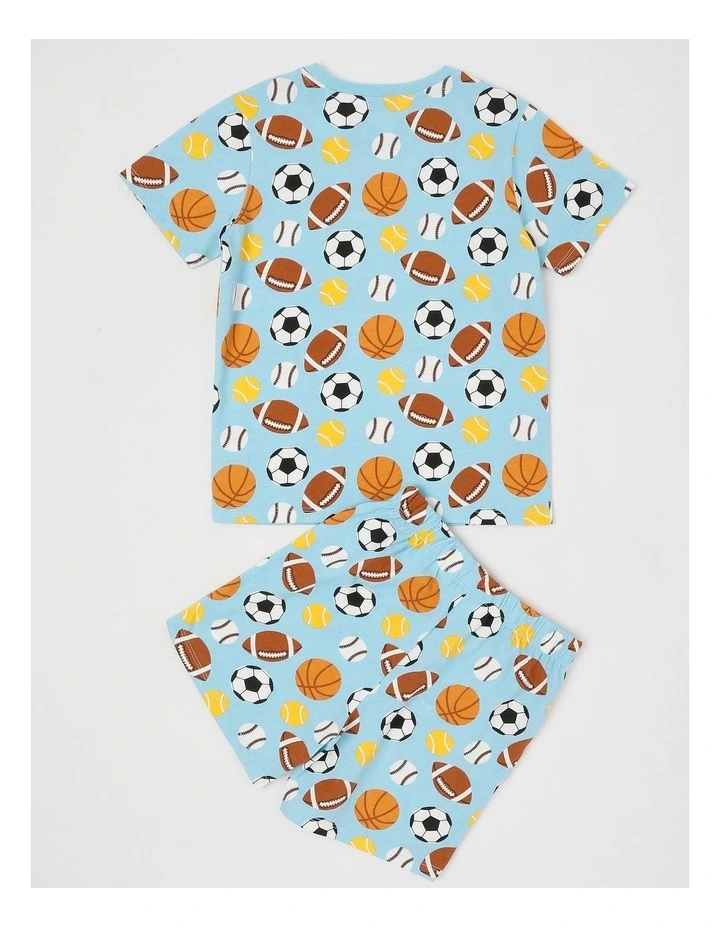 Sport Jersey Pyjamas in Sky Blue image 3
