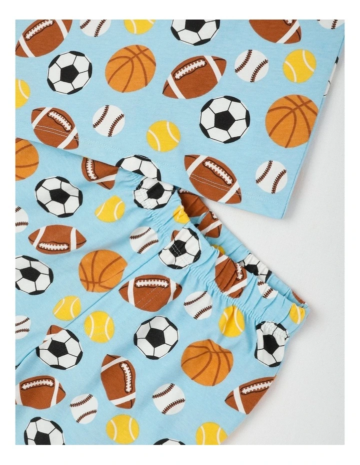 Sport Jersey Pyjamas in Sky Blue image 4