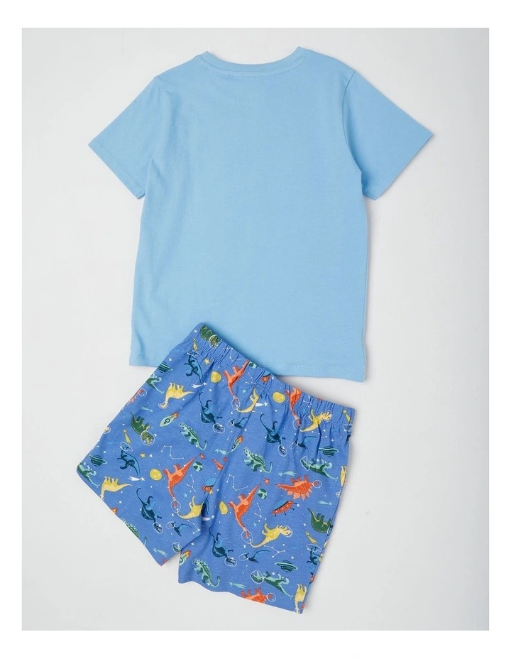 Dino Space Jersey Pyjamas in Smoke Blue image 3
