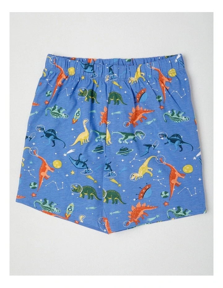 Dino Space Jersey Pyjamas in Smoke Blue image 4