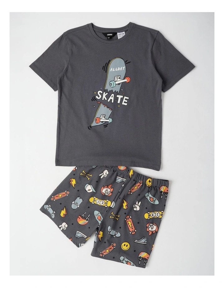 Skate Jersey Pyjamas in Charcoal image 1