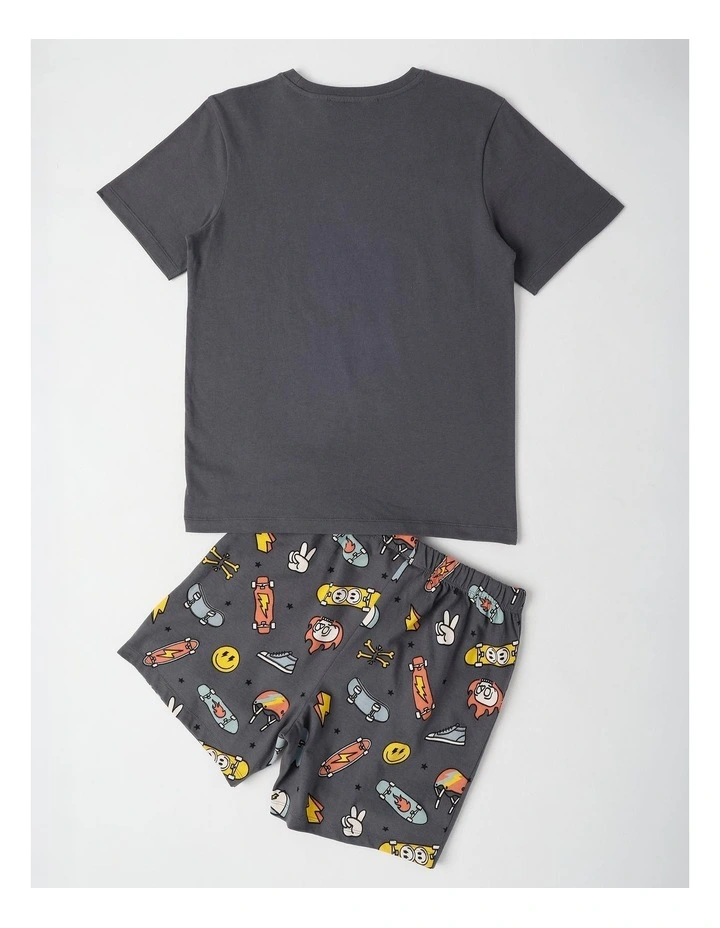 Skate Jersey Pyjamas in Charcoal image 3