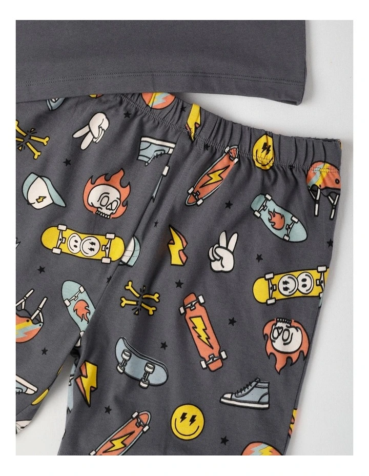 Skate Jersey Pyjamas in Charcoal image 4