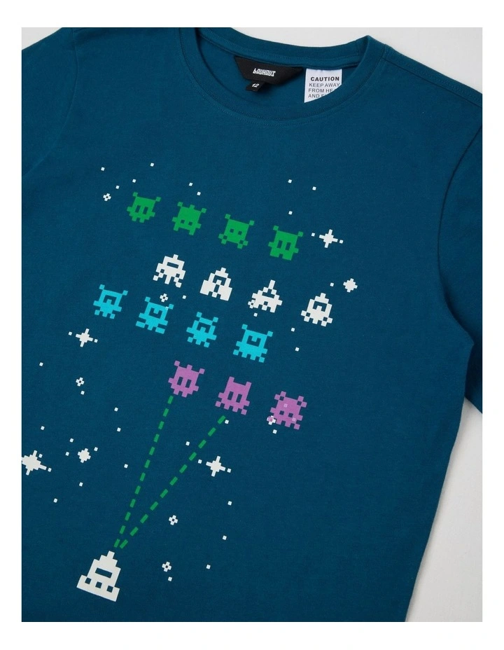 Space Invader Jersey Pyjamas in Petrol image 2