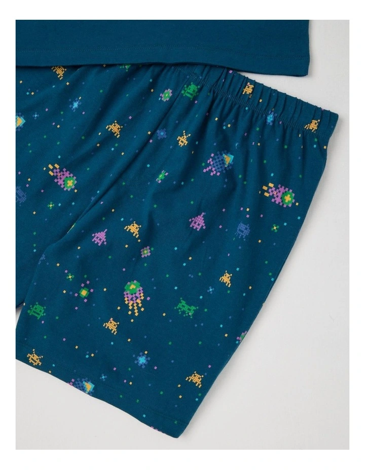 Space Invader Jersey Pyjamas in Petrol image 5