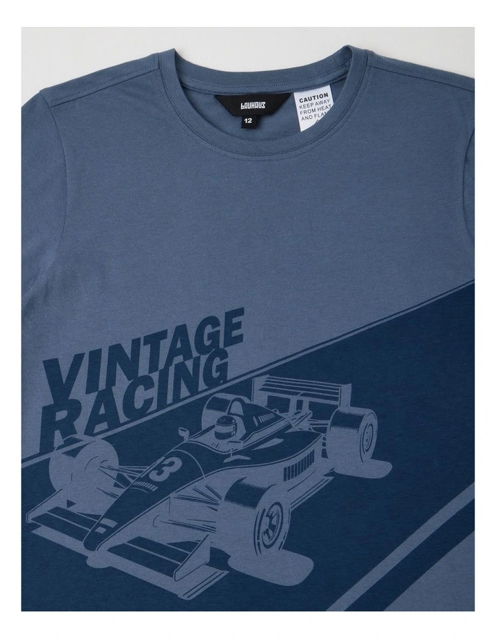 Vintage Car Jersey Pyjamas in Navy image 2