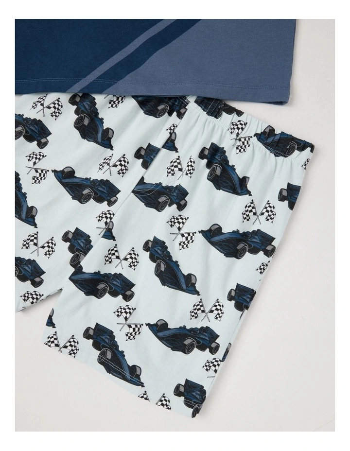 Vintage Car Jersey Pyjamas in Navy image 4