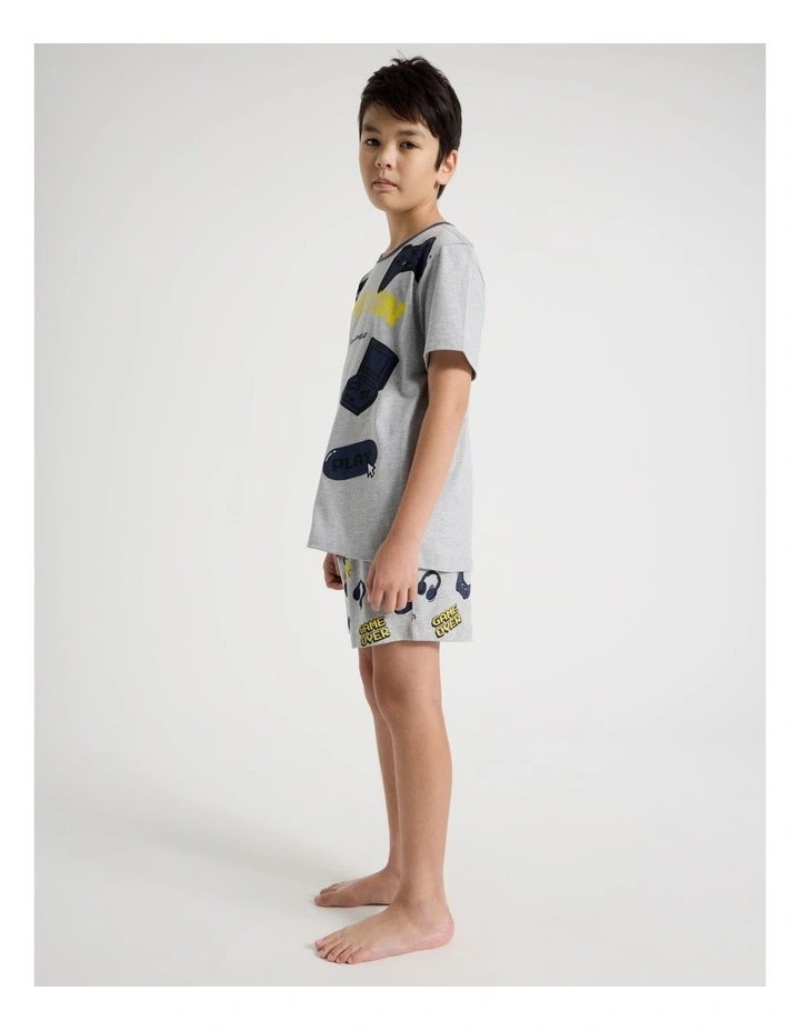 Game On Jersey Pyjamas in Grey Marle image 4