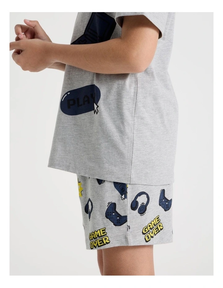 Game On Jersey Pyjamas in Grey Marle image 5