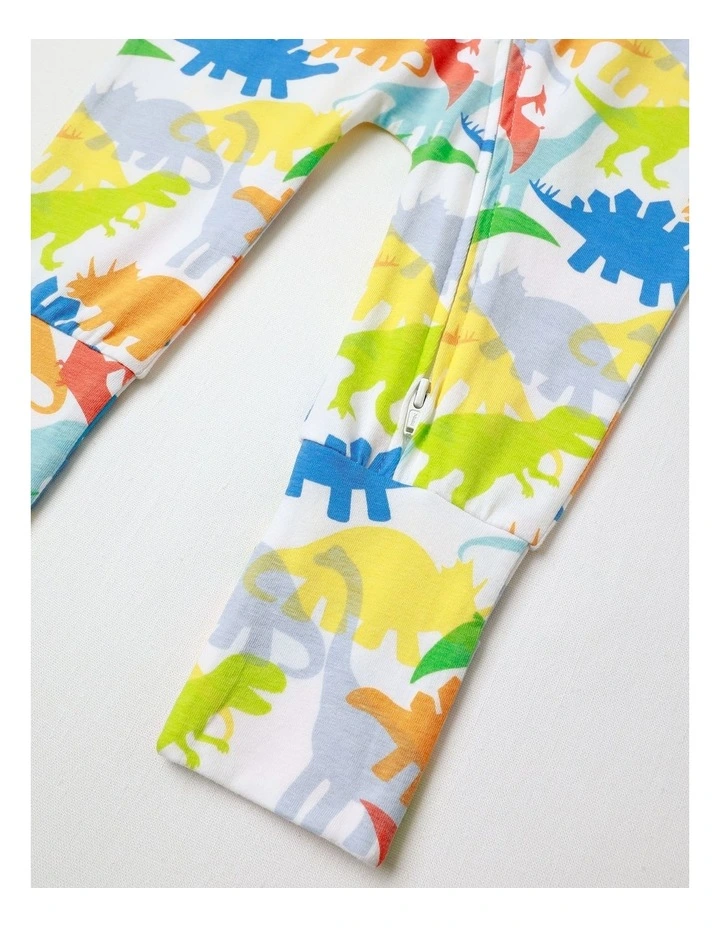 Dino Coverall Family Print Pyjama Set in Multi image 4