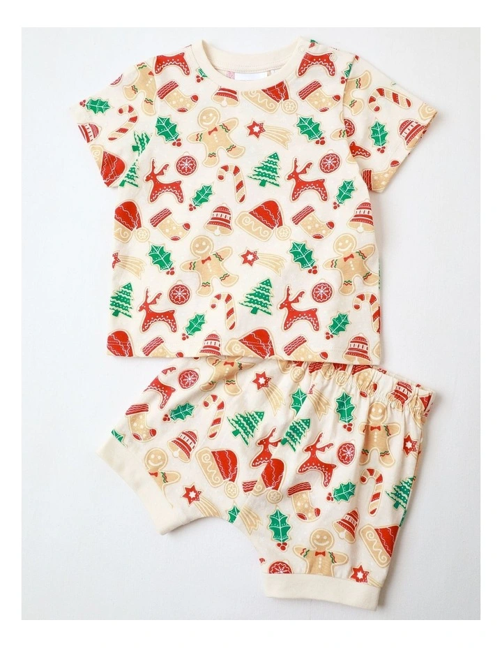 Unisex Top Xmas Pyjamas in Bone image 1