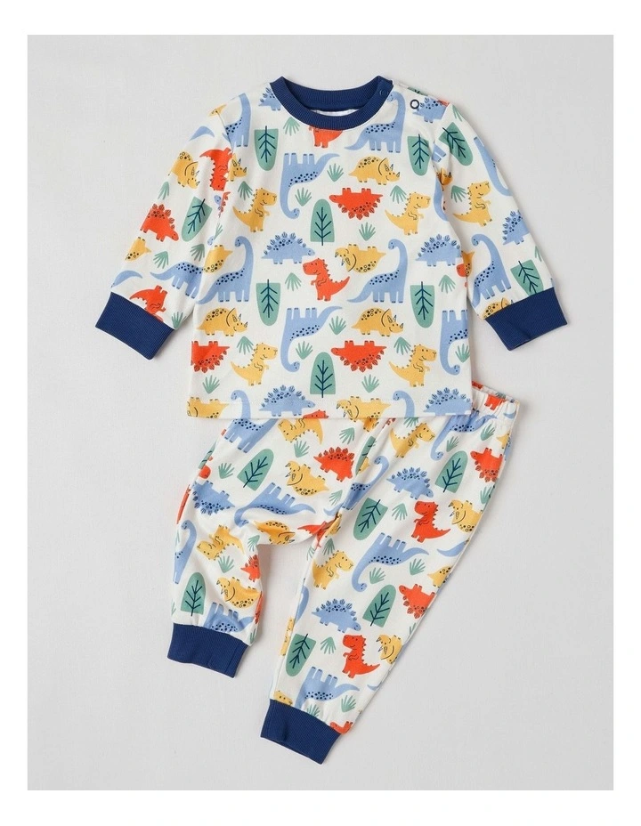 Cosy Knit Dino Pyjamas in Assorted image 1