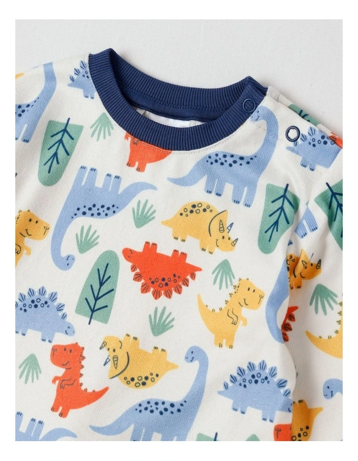 Cosy Knit Dino Pyjamas in Assorted image 2