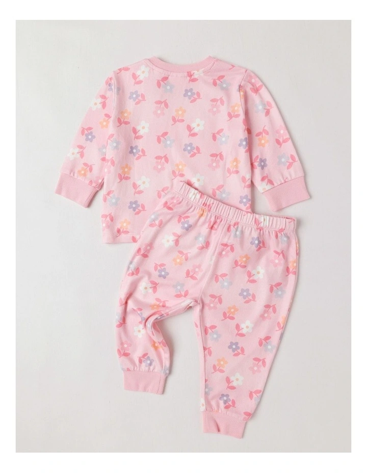 Cosy Knit Floral Pyjamas in Blush image 3