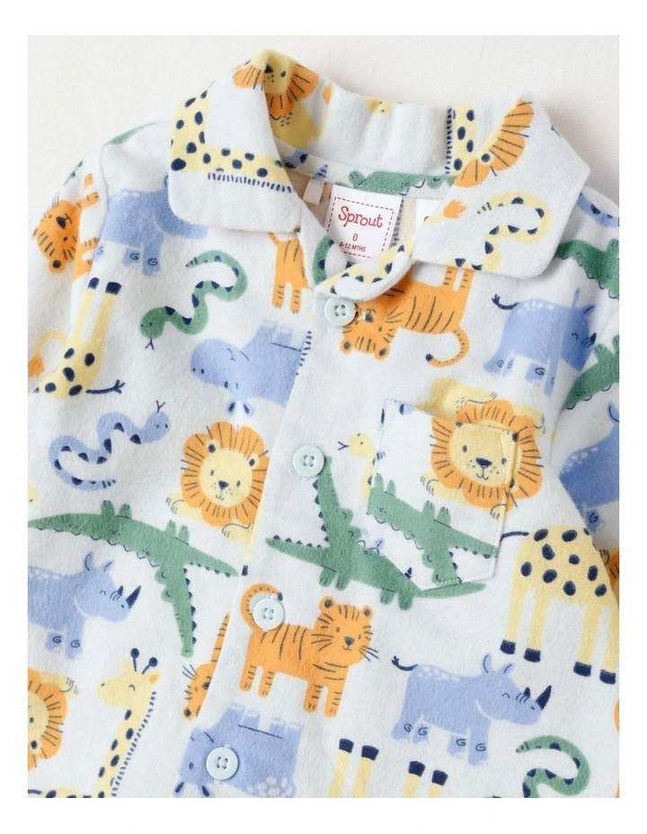 Woven Safari Pyjamas in Aqua image 2