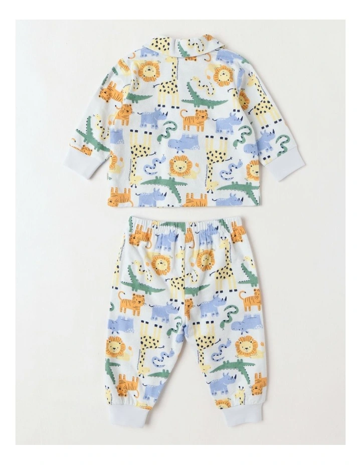 Woven Safari Pyjamas in Aqua image 3