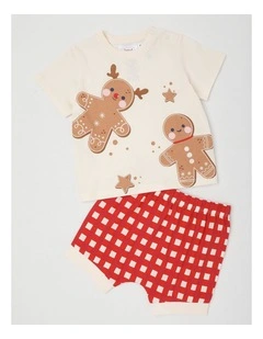 Gingerbread Pyjama Pyjamas in Bone