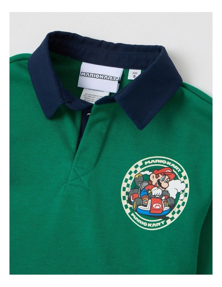 Mario Rugby Sweat Top in Green image 3