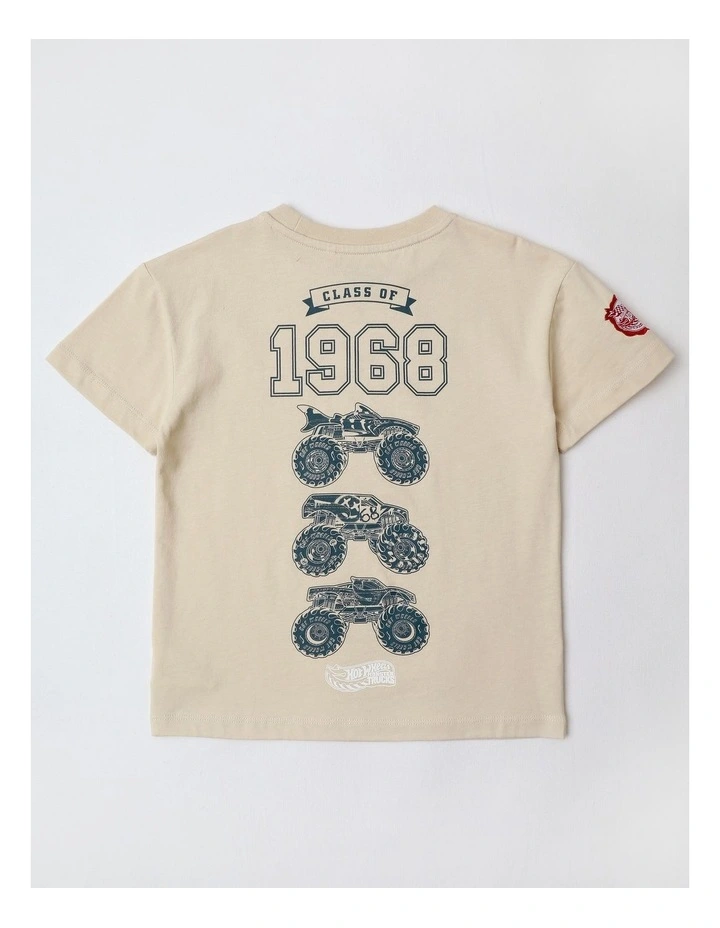 Hot Wheels Monster Truck T/Shirt in Stone image 3