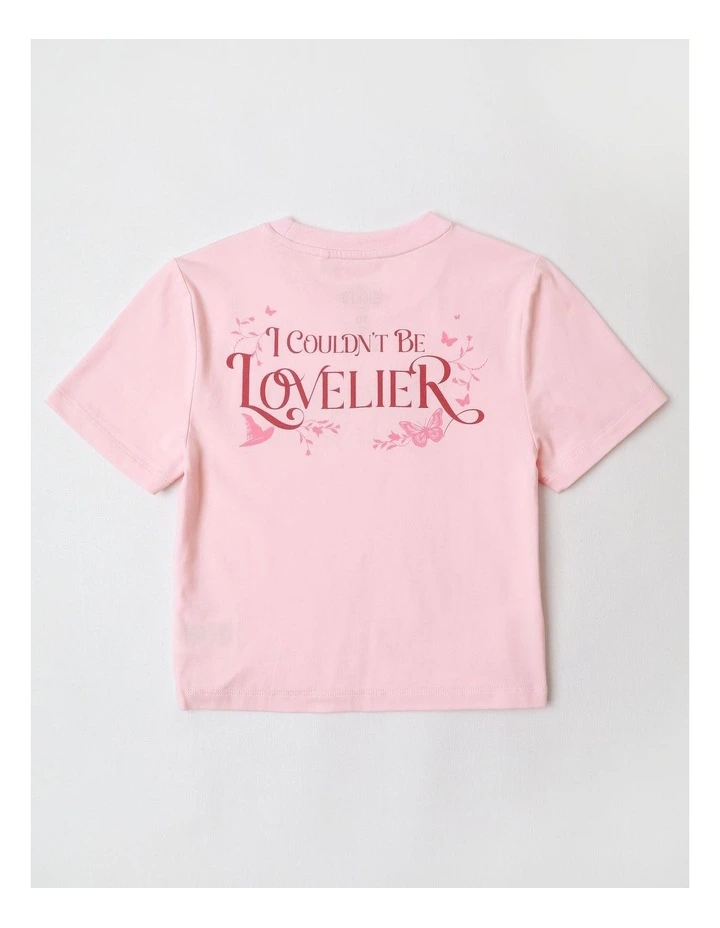 Wicked Fitted Diamante T/Shirt in Tulip image 3