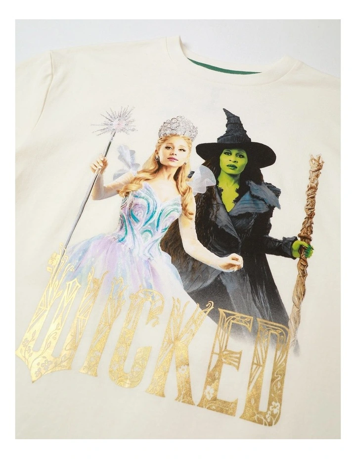 Wicked Double Photographic T/Shirt in Vanilla image 2