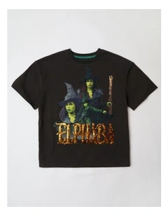 Wicked Elphaba Photographic T/Shirt in Charcoal