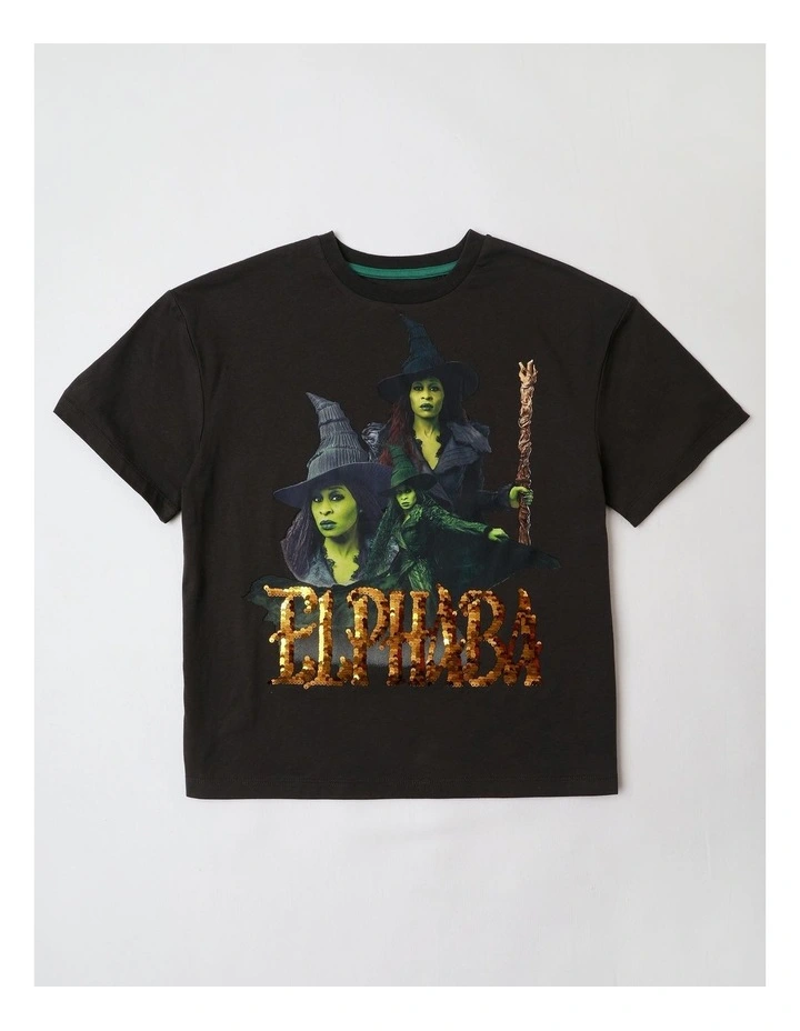 Wicked Elphaba Photographic T/Shirt in Charcoal image 1