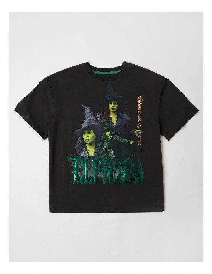 Wicked Elphaba Photographic T/Shirt in Charcoal image 3