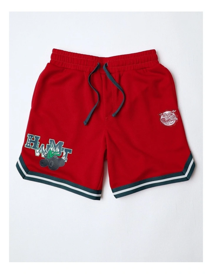 Hot Wheels Basketball Mesh Shorts in Ruby image 1
