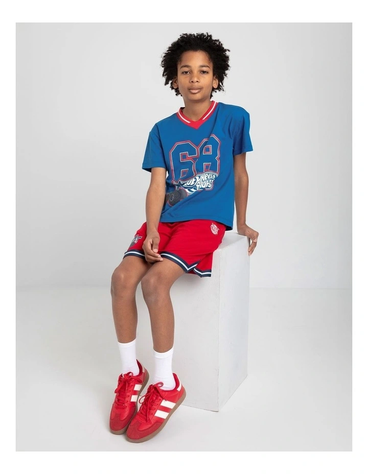 Hot Wheels Basketball Mesh Shorts in Ruby image 2