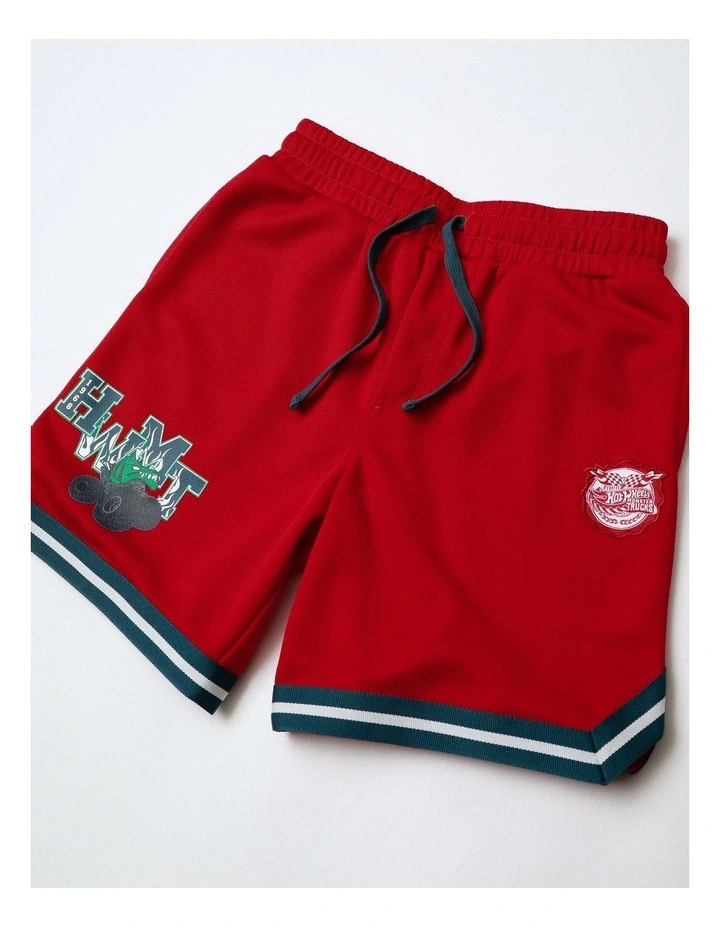 Hot Wheels Basketball Mesh Shorts in Ruby image 2