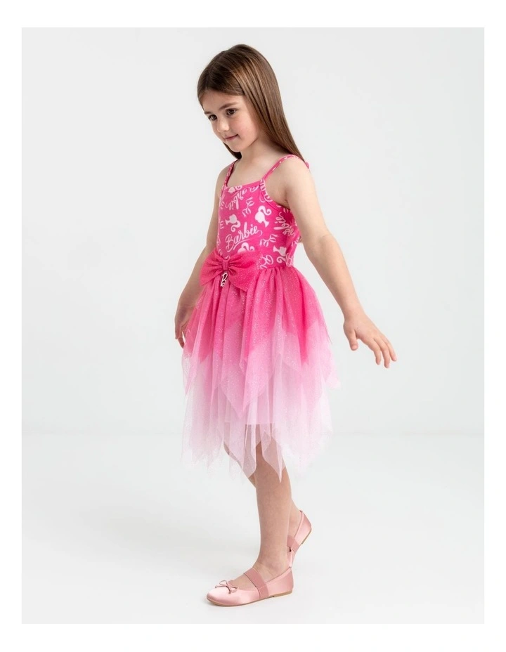 Barbie Bow Tulle Party Dress in Hot Pink image 2