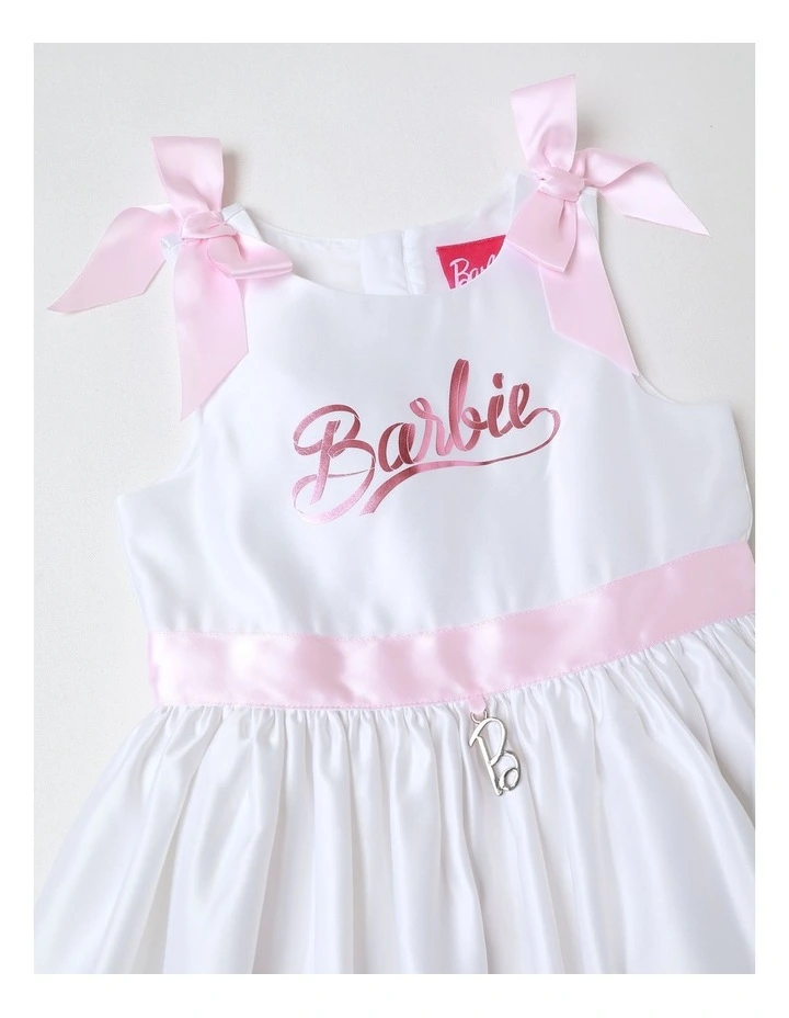 Barbie Satin Bow Dress in Winter White image 2