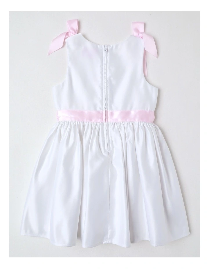 Barbie Satin Bow Dress in Winter White image 3