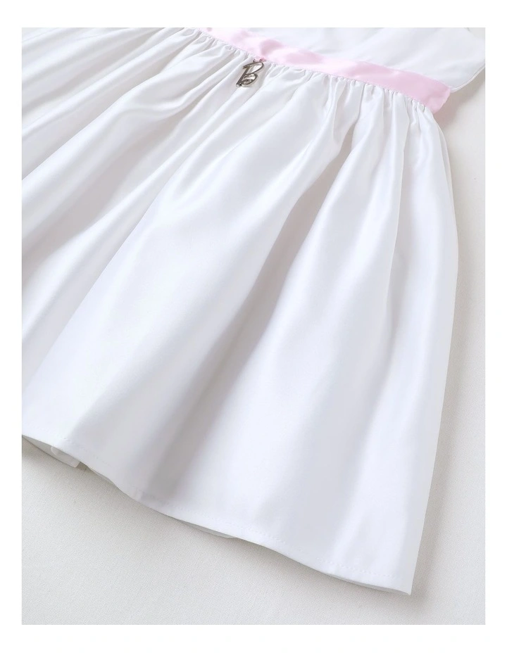 Barbie Satin Bow Dress in Winter White image 4
