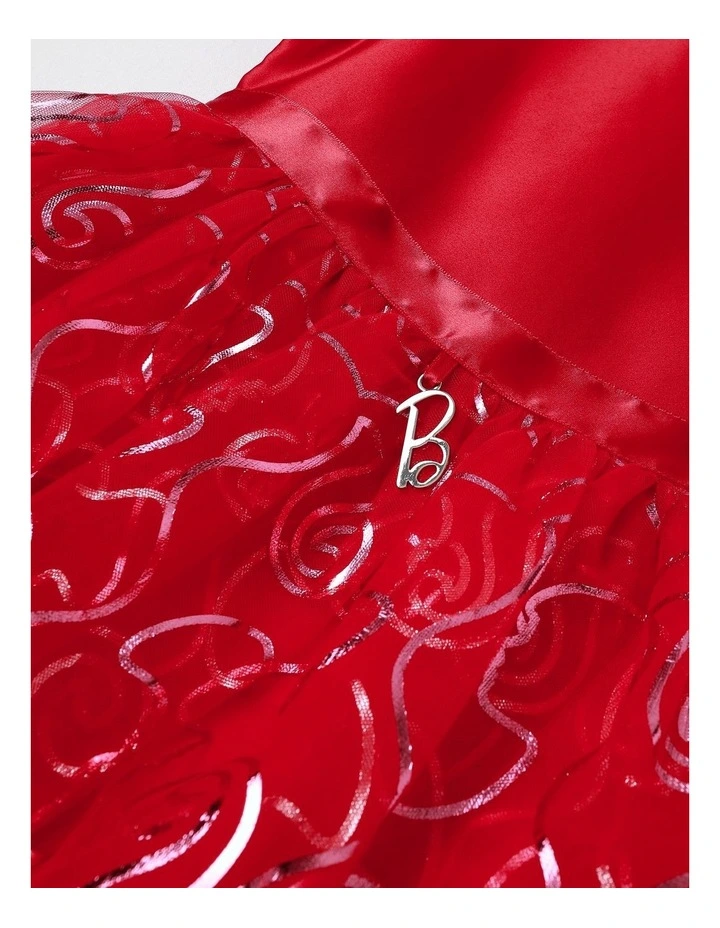 Barbie Glitter Tulle Party Dress in Raspberry image 5