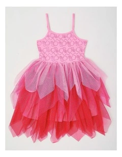 Barbie Ombre Tulle Dress in Bright Pink