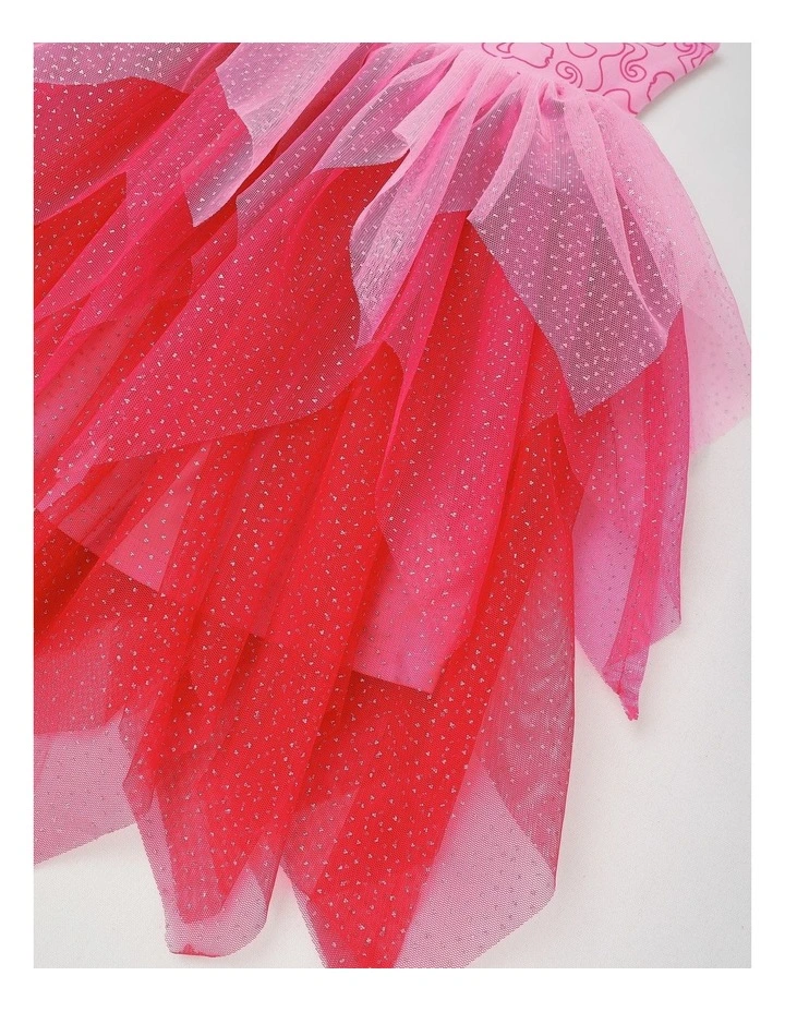 Barbie Ombre Tulle Dress in Bright Pink image 4
