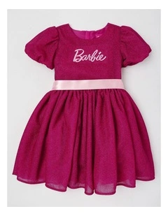 Barbie Glitter Tulle Dress in Magenta