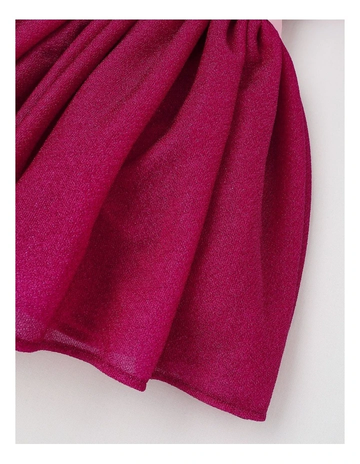 Barbie Glitter Tulle Dress in Magenta image 5