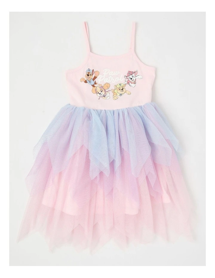 Paw Petrol Ombre Tulle Dress in Pearl image 1