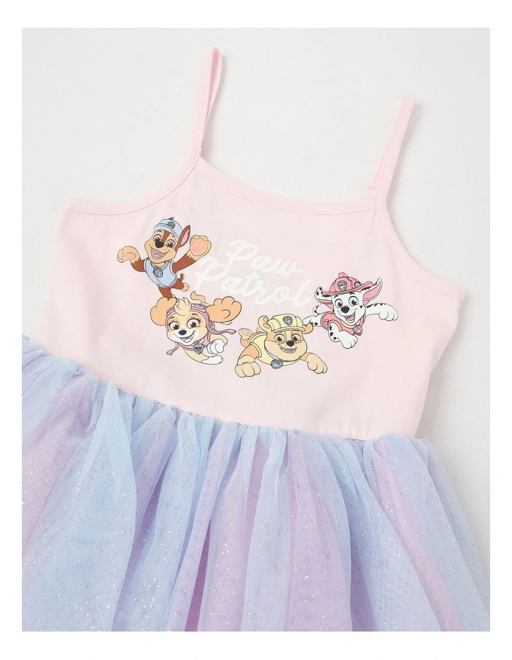 Paw Petrol Ombre Tulle Dress in Pearl image 3