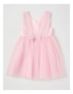 Barbie Sleeveless V Neck Dress in Pearl